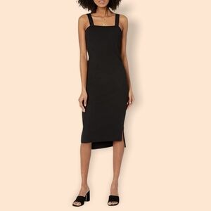 The Drop Women's Amelia Square Neck Strappy Bodycon Midi Tank Dress NWT Large